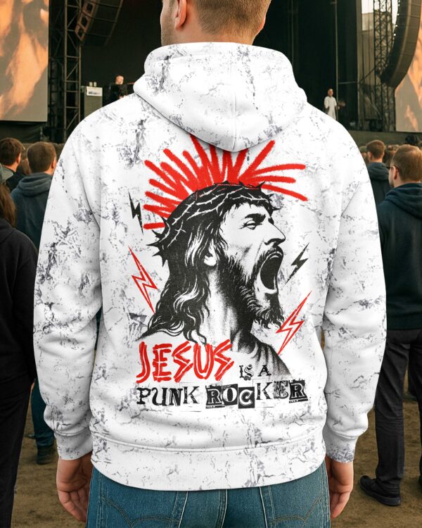 Jesus Is A Punk Rocker Shirt - Image 9