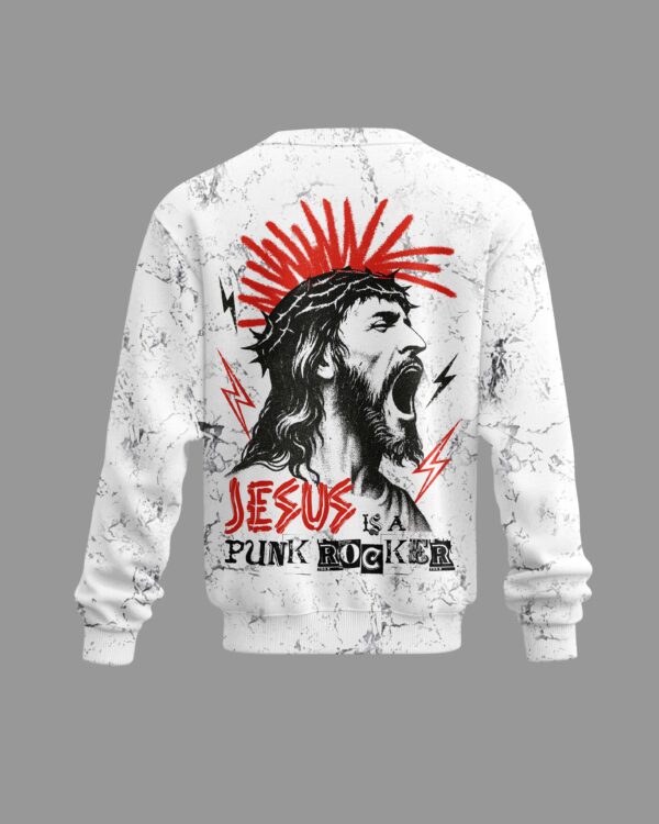 Jesus Is A Punk Rocker Shirt - Image 19