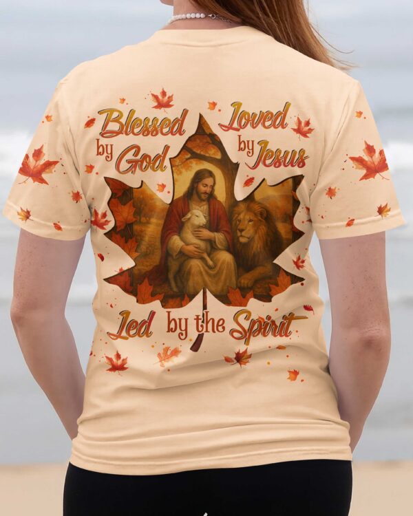 Blessed By God Loved By Jesus Led By The Spirit Shirts - Image 3