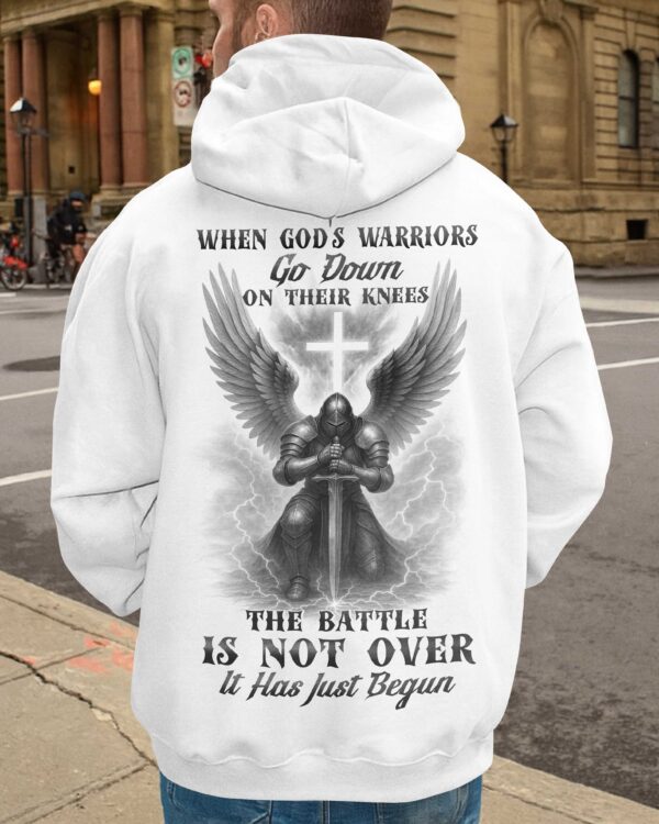 When God's Warriors Go Down On Their Knees The Battle Is Not Over It Has Just Begun All Over Print Hoodie - Image 3