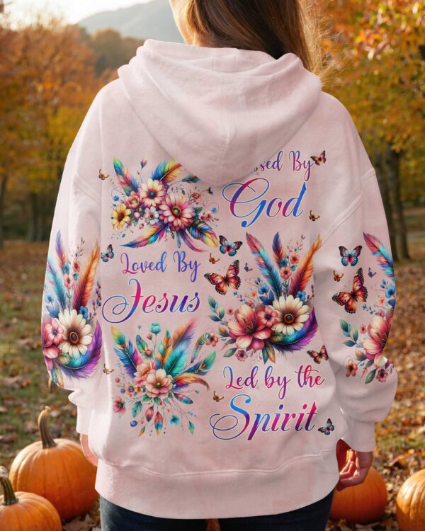 Blessed By God Loved By Jesus Led by the Spirit Shirts - Image 3