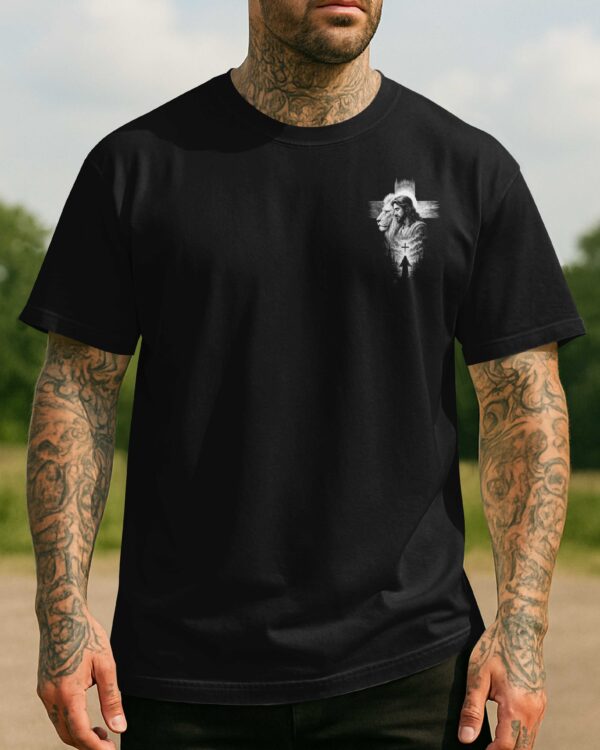 Man Of God Husband Dad Protector Hero Shirt - Image 5