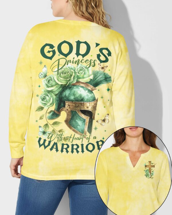 God's Princess All Over Print V-neck Long Sleeves Shirt