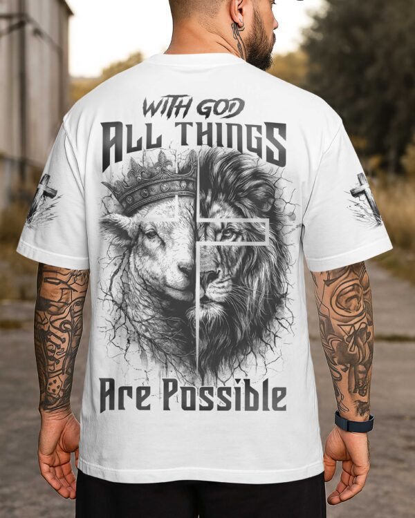 With God All Things Are Possible All Over Print T-Shirt