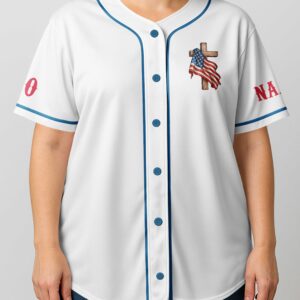 Alternative view of Saved By That Amazing Grace All Over Print Jersey