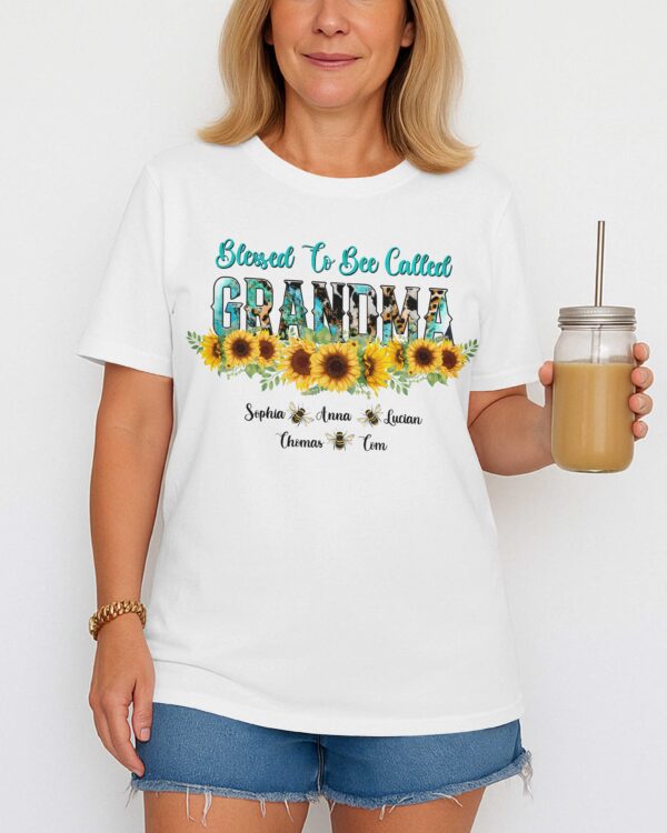 Blessed To Bee Called Grandma T-Shirt - Image 2