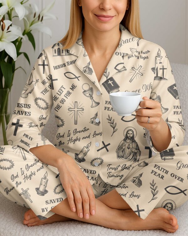 Jesus Saves Button Pajamas - Image 7