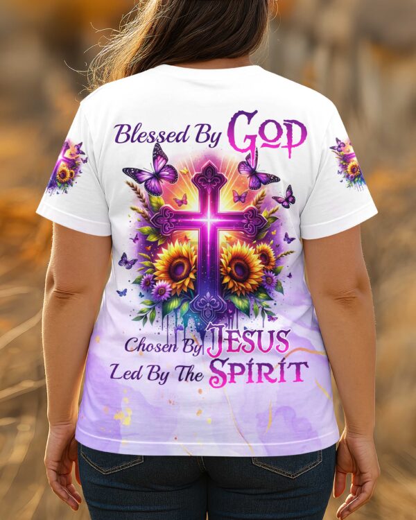 Blessed By God Chosen By Jesus Led By The Spirit All Over Print T-Shirt - Image 4