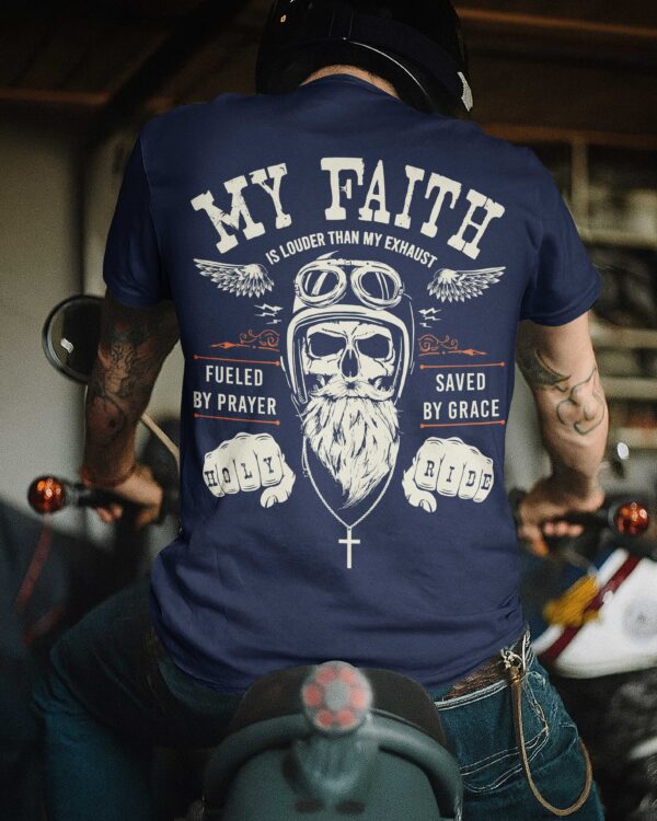 My Faith Is Louder Than My Exhaust All Over Print T-Shirt - Image 16