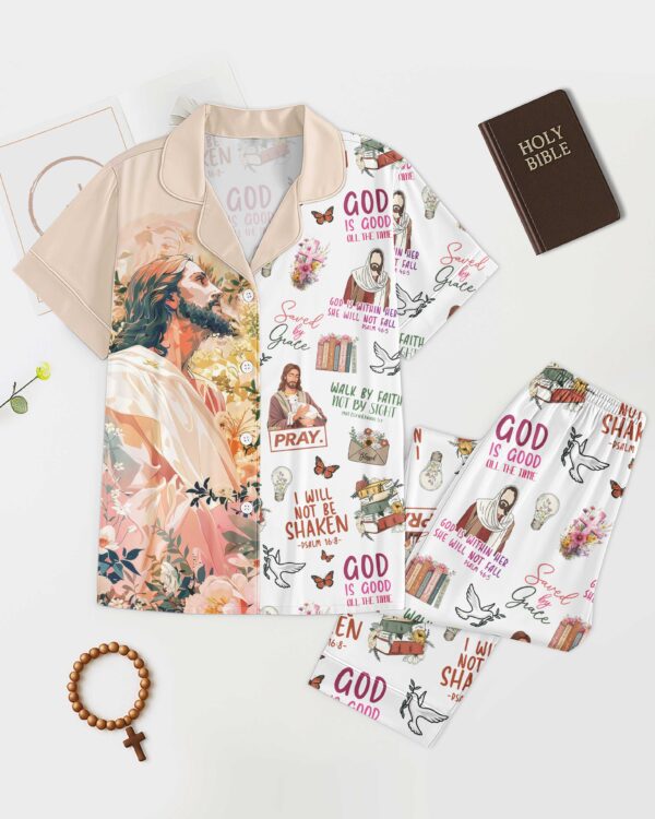 Flower Jesus Button Pajamas - Image 5