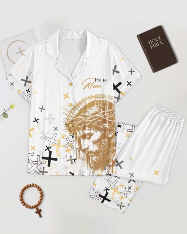 He Is Risen All Over Print Button Pajamas - Image 3