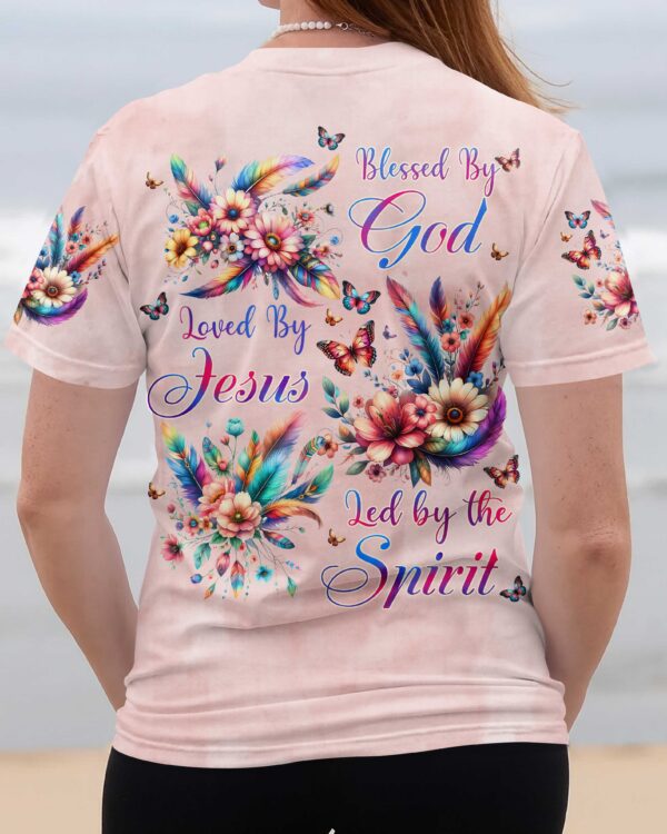 Blessed By God Loved By Jesus Led by the Spirit Shirts - Image 14