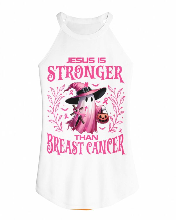 Jesus Is Stronger Than Breast Cancer Rocker Tank Top - Image 8
