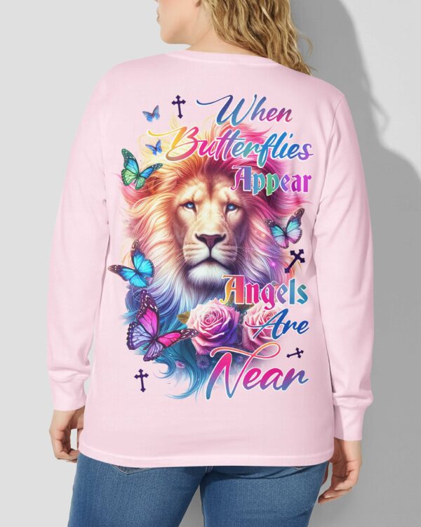 When Butterflies Appear V-neck Long Sleeves Shirt - Image 11
