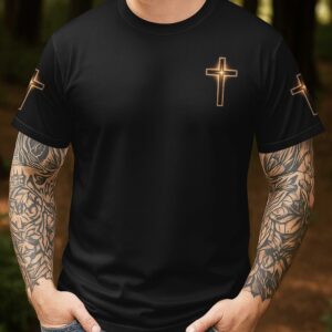 Alternative view of God Is Bigger Than All Over Print T-Shirt