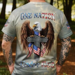 Alternative view of One Nation Under God All Over Print T-Shirt