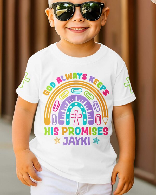 God Always Keeps His Promises T-Shirt Kid - Image 3