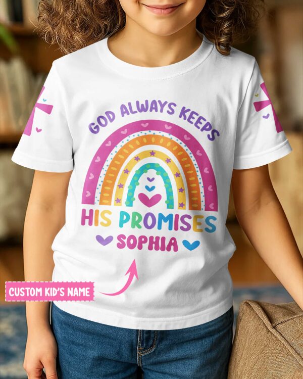 God Always Keeps His Promises T-Shirt Kid - Image 2