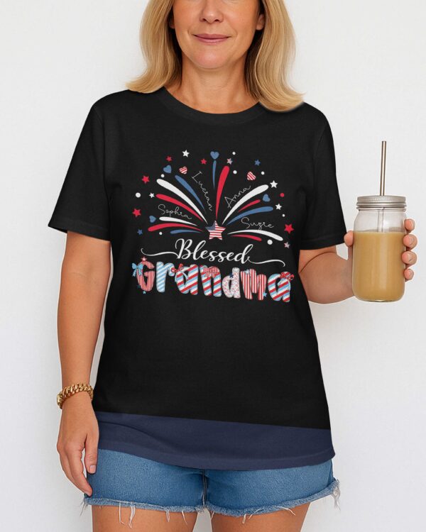 Blessed Grandma Independence Day T-Shirt - Image 5
