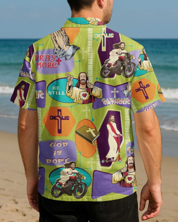 Jesus Christ Retro Pop Art All Over Print Hawaiian Shirt