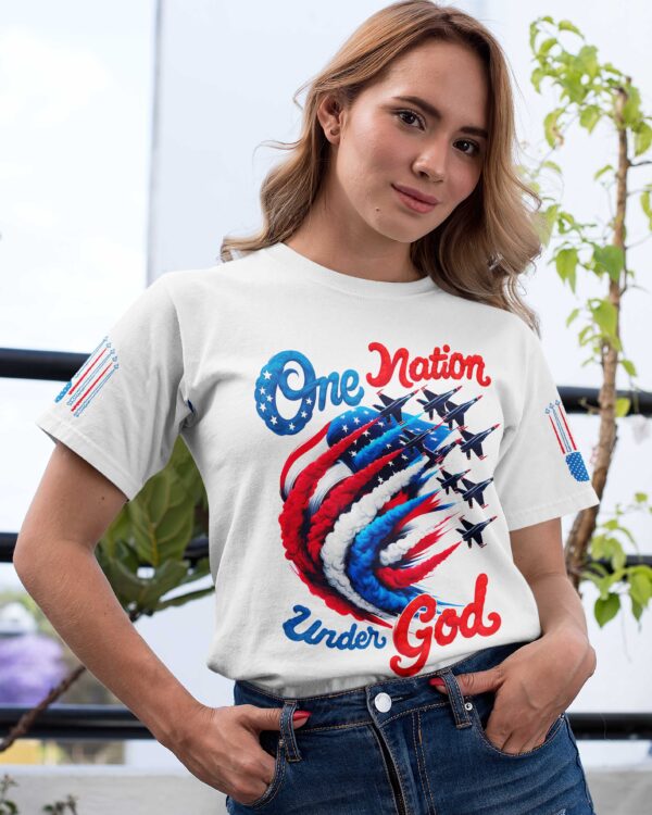 One Nation Under God Patriotic All Over Print T-Shirt - Image 2