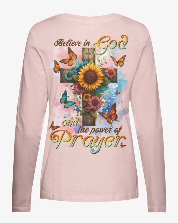 Believe In God And The Power Of Prayer All Over Print V-neck Long Sleeves Shirt - Image 7