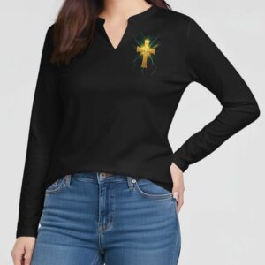 Alternative view of Be Still Before The Lord V-neck Long Sleeves Shirt