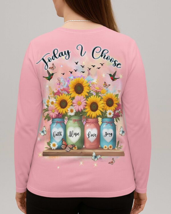 Today I Choose Faith Hope Love Joy All Over Print V-neck Long Sleeves Shirt