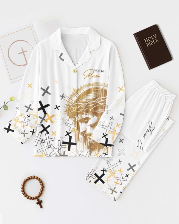 He Is Risen All Over Print Button Pajamas - Image 6