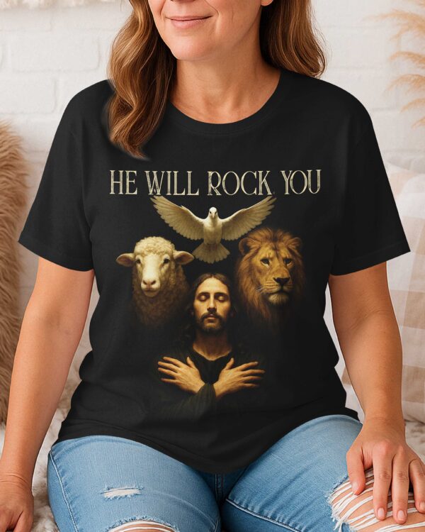 He Will Rock You All Over Print T-Shirt