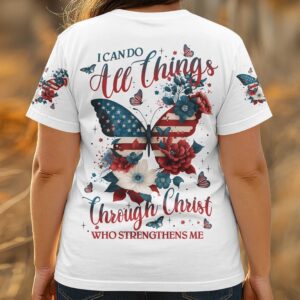 Alternative view of I Can Do All Things Through Christ All Over Print T-Shirt