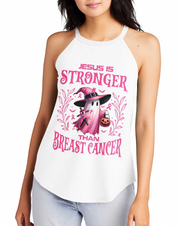 Jesus Is Stronger Than Breast Cancer Rocker Tank Top - Image 7