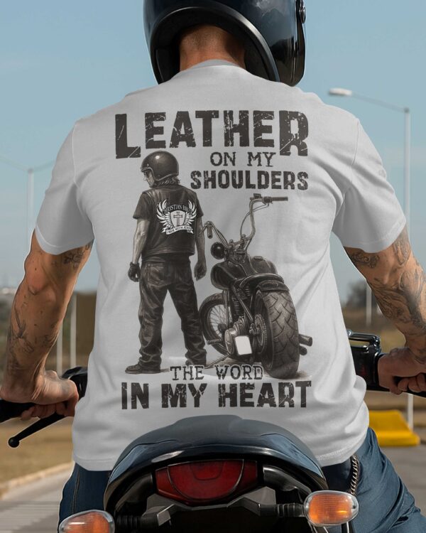 Leather On My Shoulders T-Shirt - Image 5