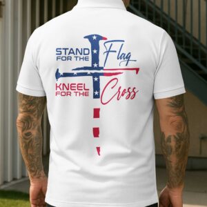 Stand For The Flag Kneel For The Cross Polo Shirt