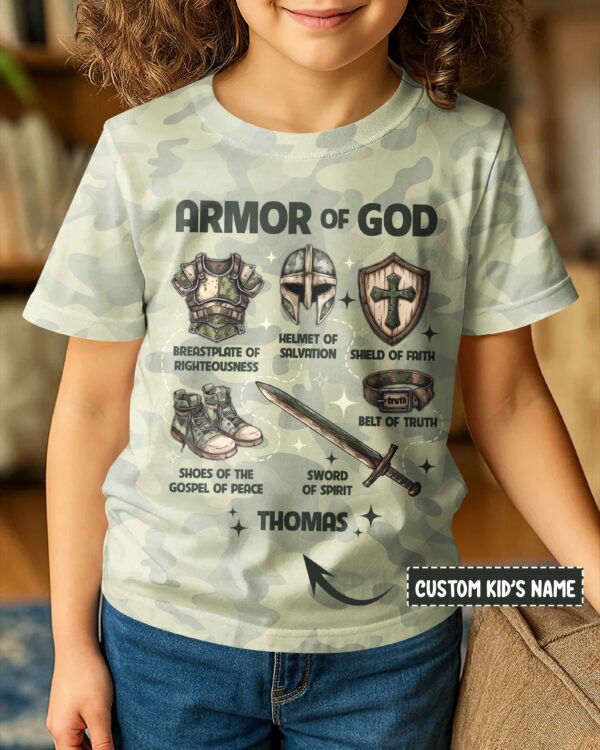 Armor Of God All Over Print T-Shirt Kid - Image 2