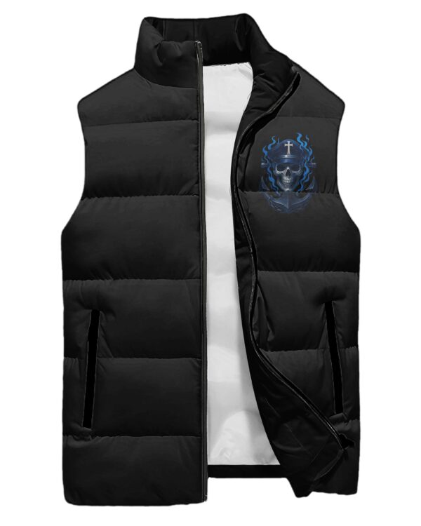 When Army Strong Isn't Enough God Sent U.S. Navy All Over Print Sleeveless Puffer Jacket - Image 7