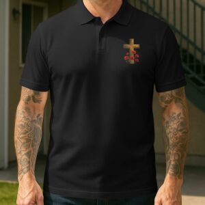 Alternative view of I Knelt To Pray All Over Print Polo