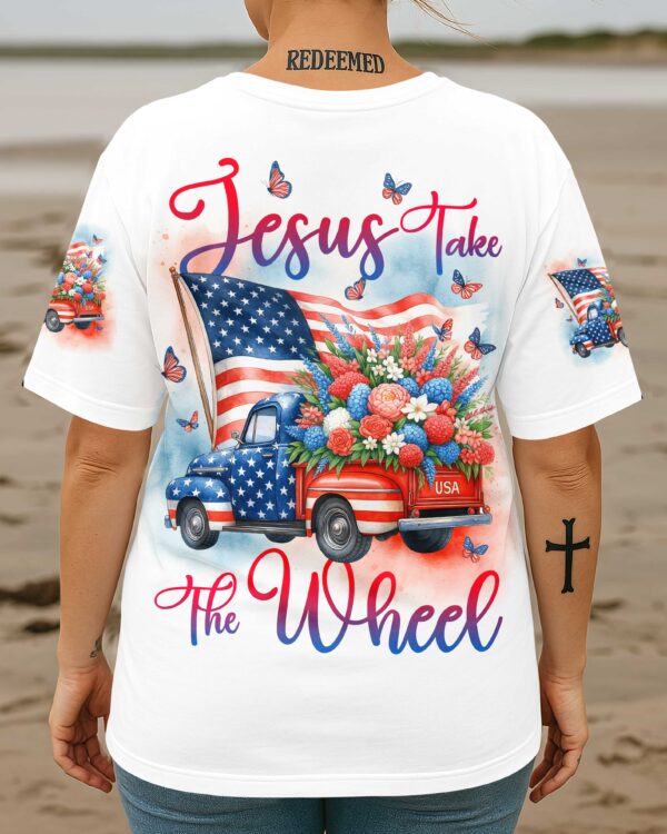 Jesus Take The Wheel All Over Print T-Shirt