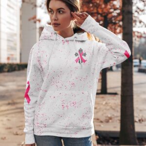 Alternative view of I Wear Pink For My Self All Over Print Hoodie