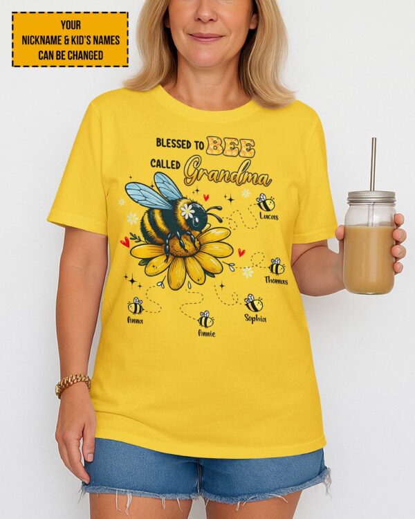 Blessed To Bee Called Grandma T-Shirt Gift For Nana Mimi - Image 2