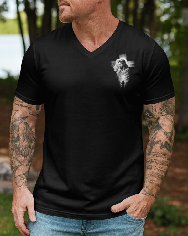 Man Of God Husband Dad Protector Hero Shirt - Image 7