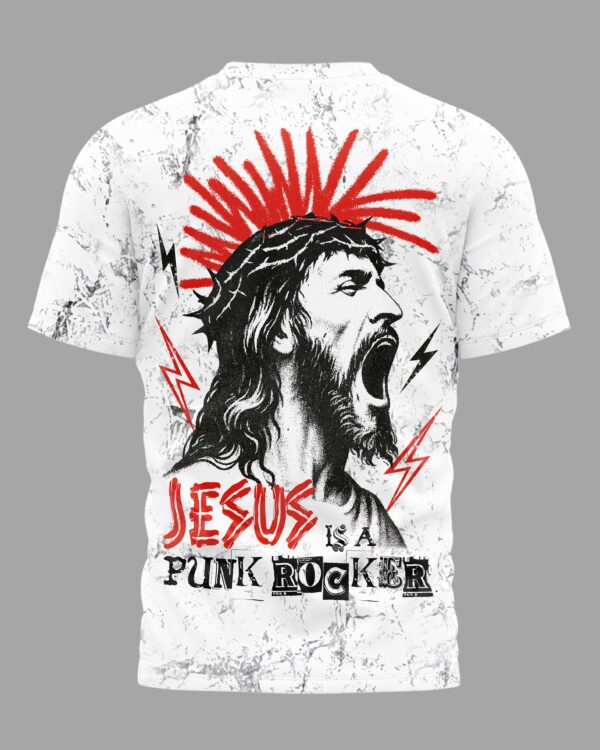 Jesus Is A Punk Rocker Shirt - Image 5