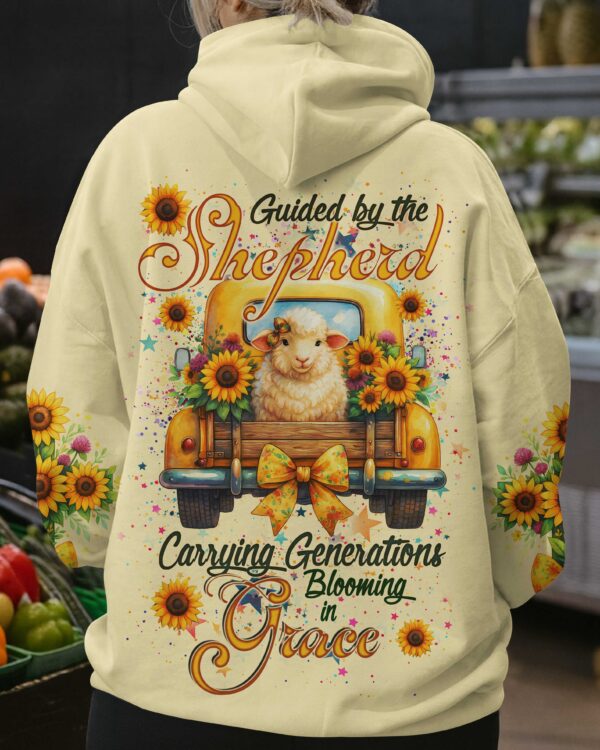 Guided By The Shepherd Carrying Generations Blooming In Grace Shirts - Image 3