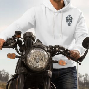 Alternative view of I Am A Simple Man I Like Motorcycles And Believe In Jesus Hoodie