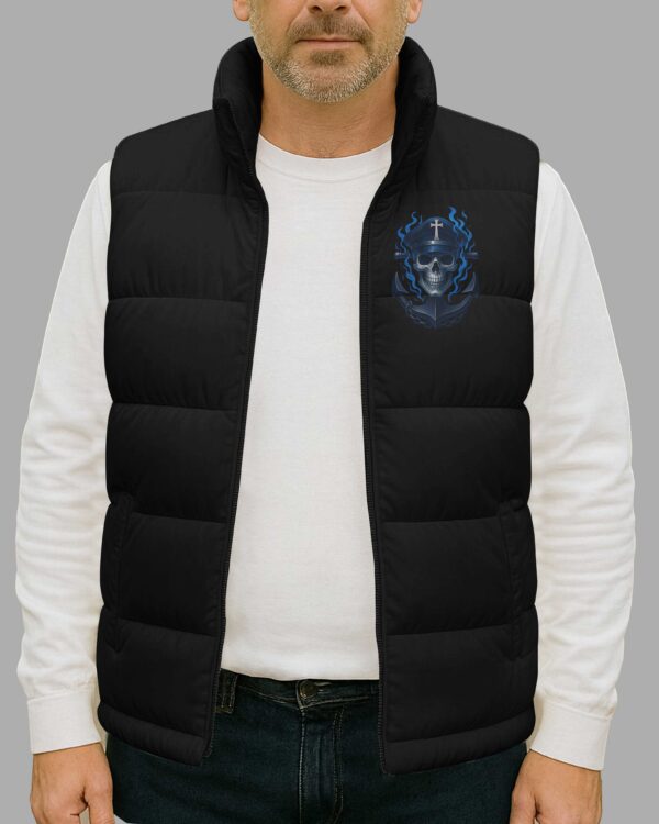 When Army Strong Isn't Enough God Sent U.S. Navy All Over Print Sleeveless Puffer Jacket - Image 5