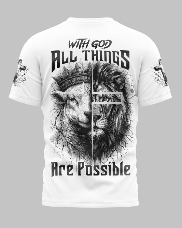 With God All Things Are Possible All Over Print T-Shirt - Image 6
