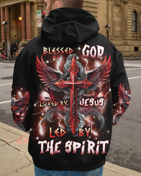 Blessed By God Loved By Jesus Led By The Spirit Shirt - Image 3