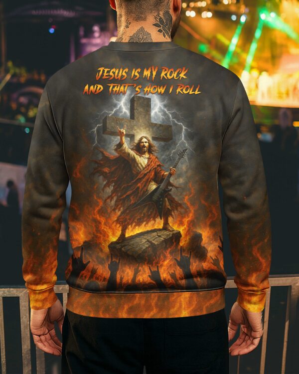 Jesus Is My Rock And That's How I Roll Shirt - Image 13