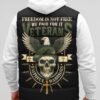 Freedom Is Not Free We Paid For It Veterans Faithful Warriors All Over Print Sleeveless Puffer Jacket