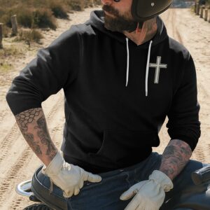 Alternative view of My Faith Is Louder Than My Exhaust All Over Print Hoodie